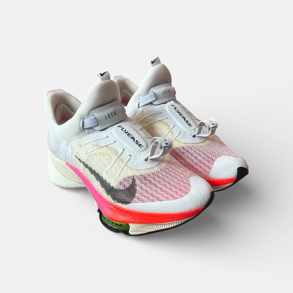Nike Air Zoom Next % Rawdacious Tempo FlyEase- White- Men’s 7, Women’s 8